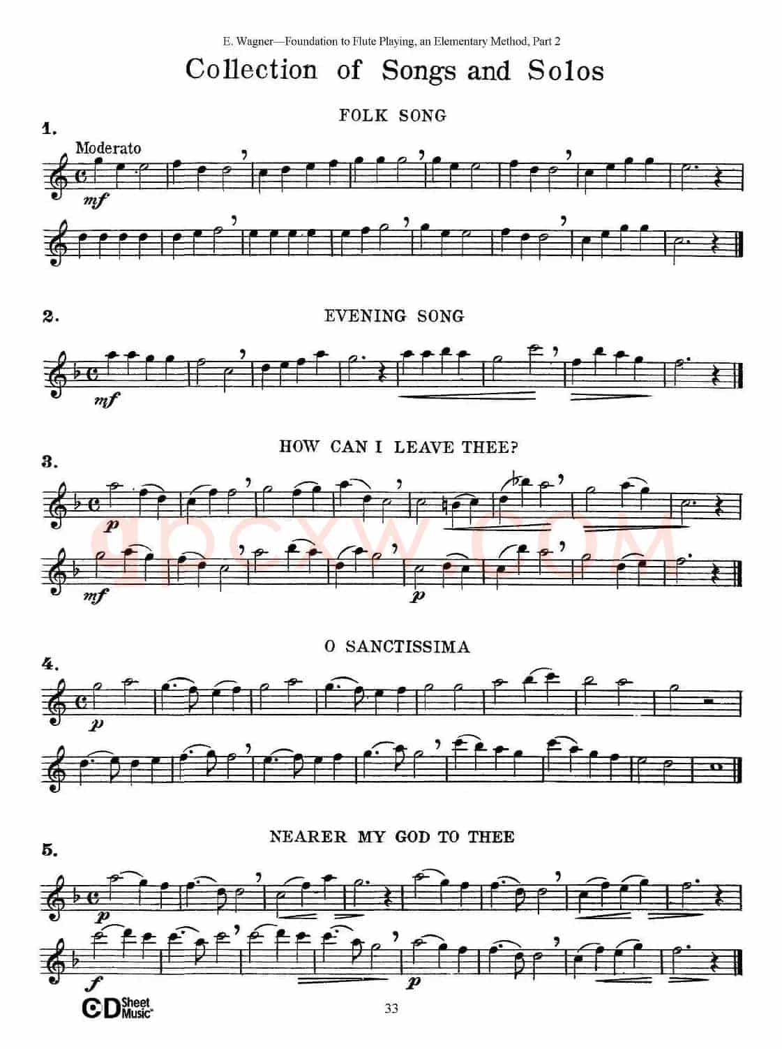 长笛演奏基础教程练习（Collection of Songs and solos）