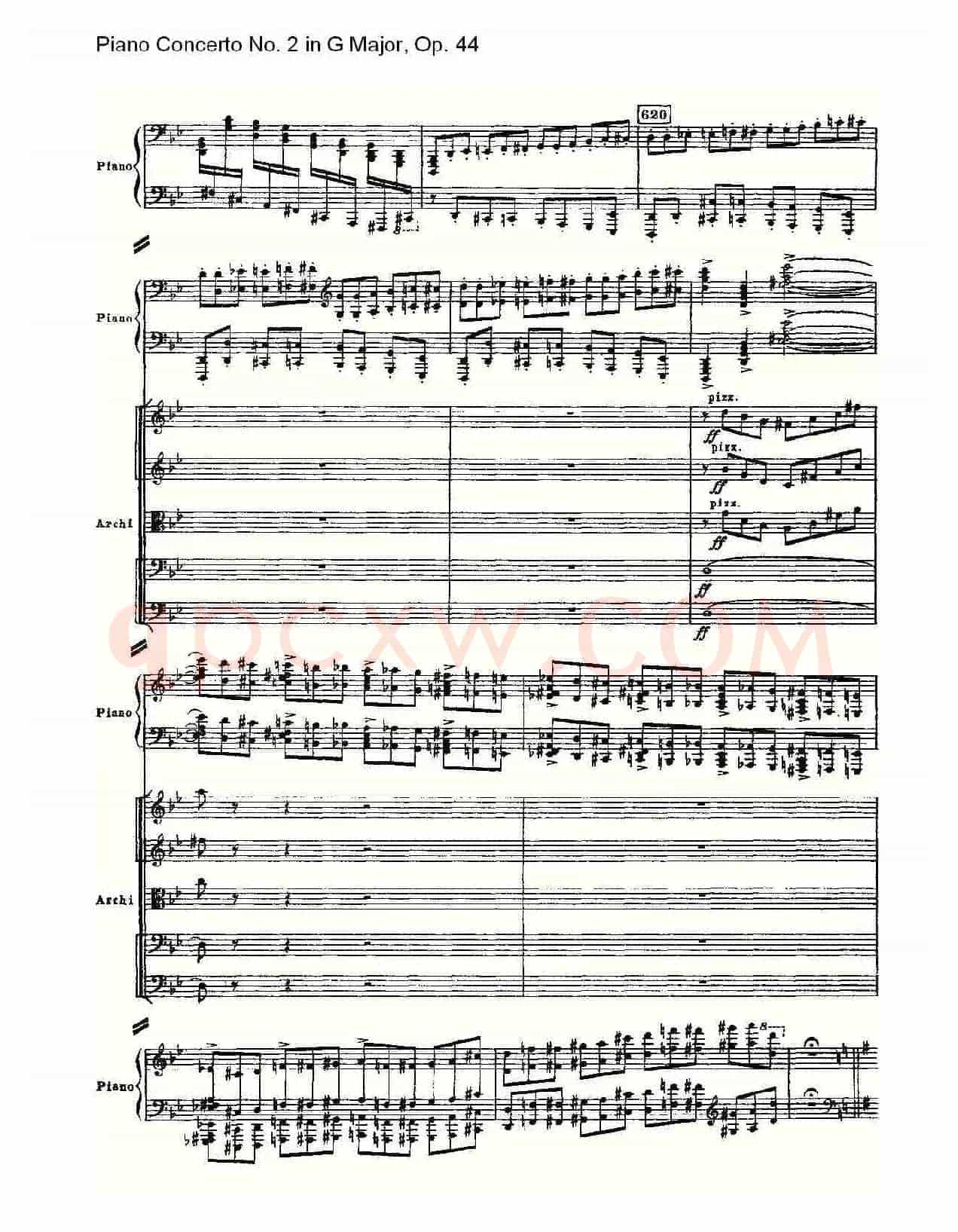 G大调第二钢琴协奏曲, Op.44第一乐章(三)