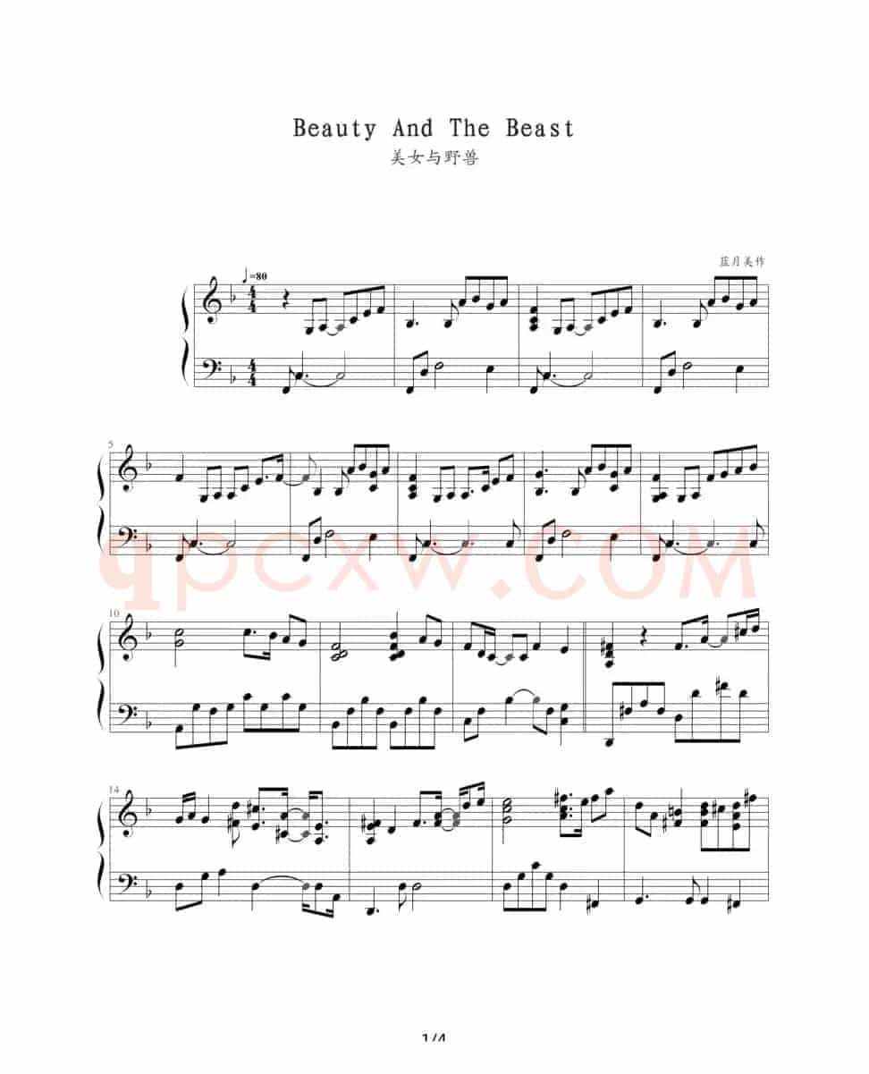 Beauty and Beast（电影《美女与野兽》主题曲）