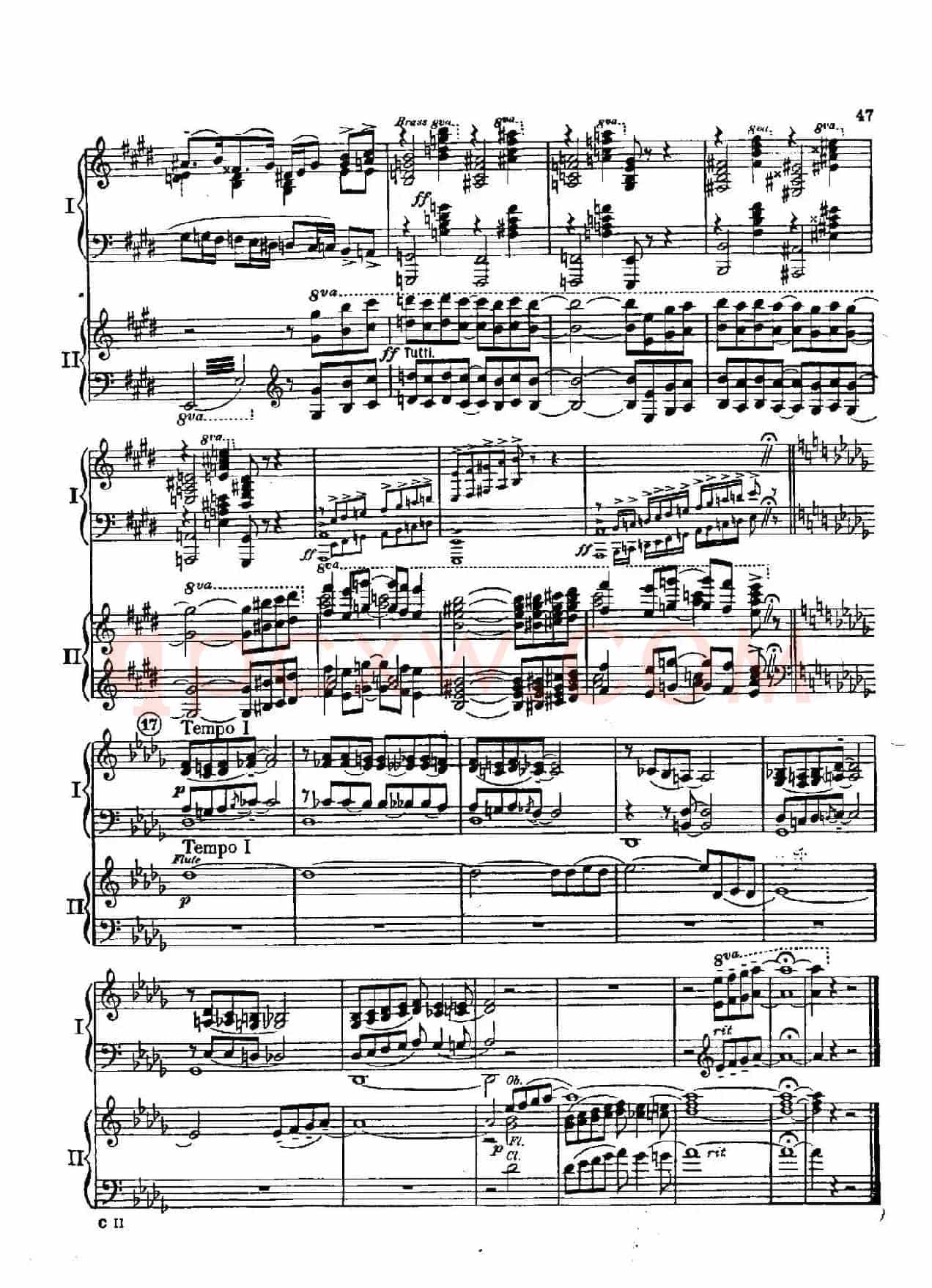 F大调爵士钢琴协奏曲（美版双钢琴原谱 P41—50）