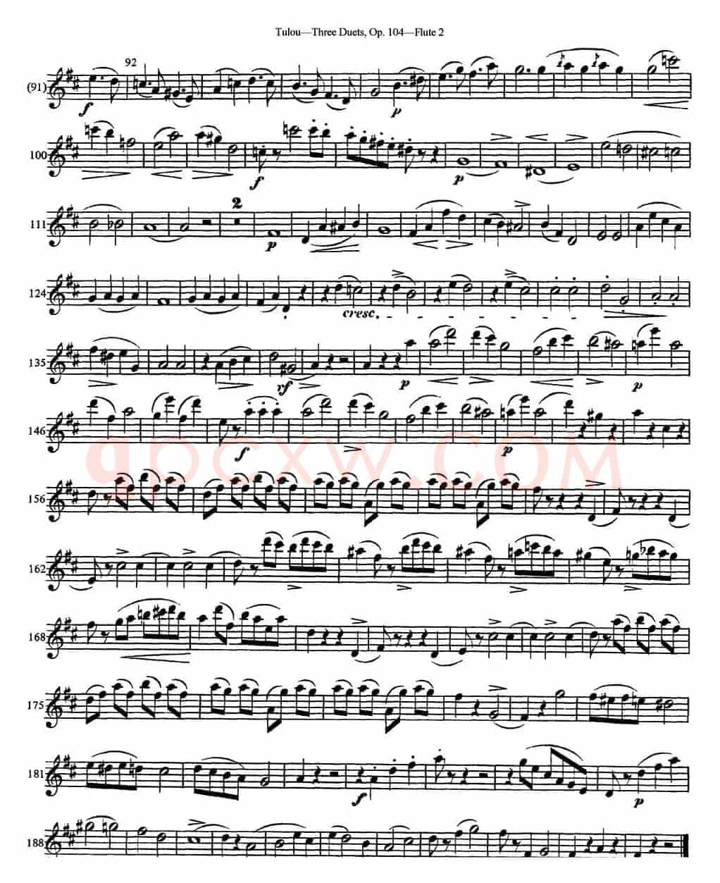 图露三首长笛简易重奏曲Op.104（Flute 2）（NO.2）