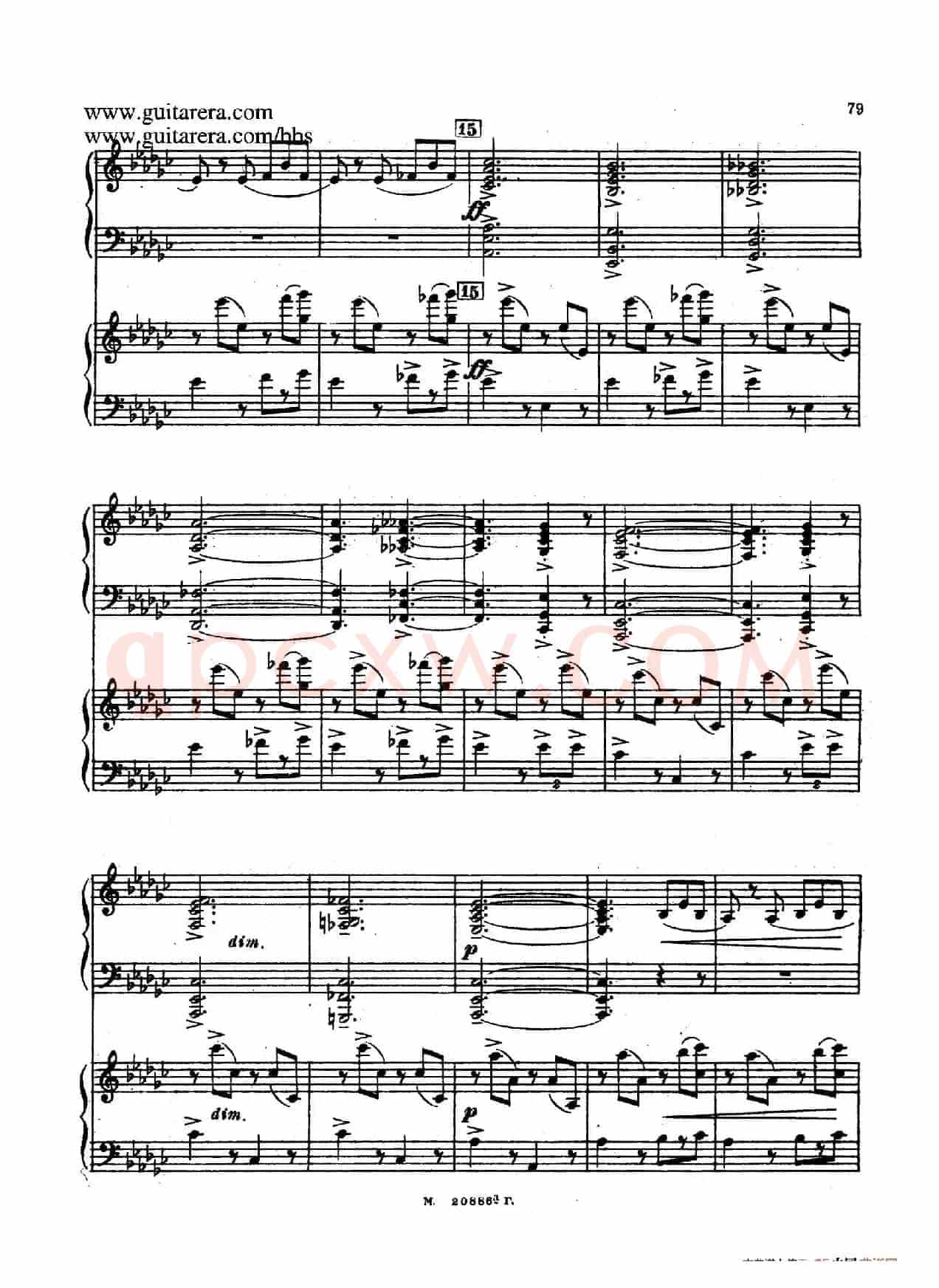 第二双钢琴组曲 Suite for Two Pianos No.2 Op.17(4. 塔兰泰拉舞曲 Tarantella)