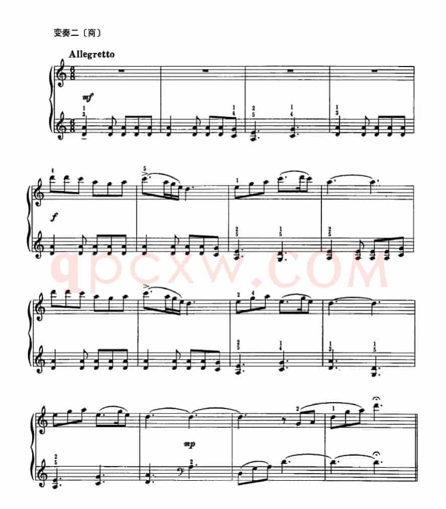 移宫变奏曲（儿童钢琴曲）
