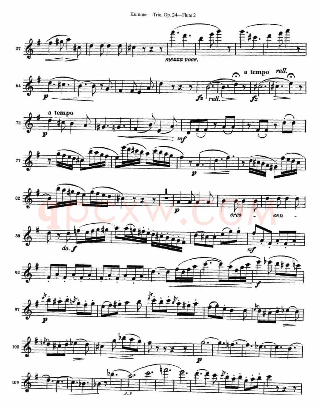库默长笛三重奏Op.24（Flute 2）