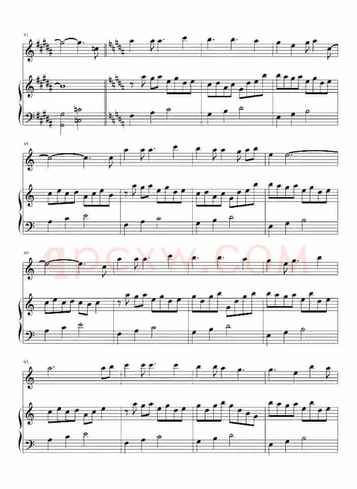 爱的供养（电视剧《宫》主题曲、长笛+钢琴）