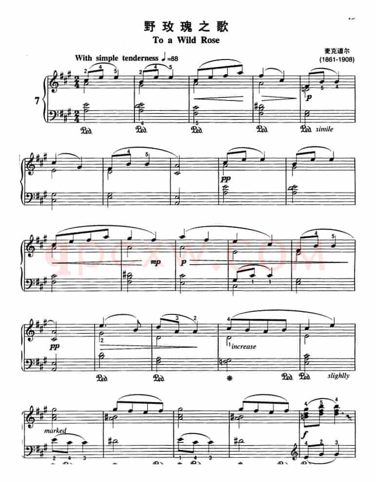 不可不弹的世界钢琴名曲：野玫瑰之歌