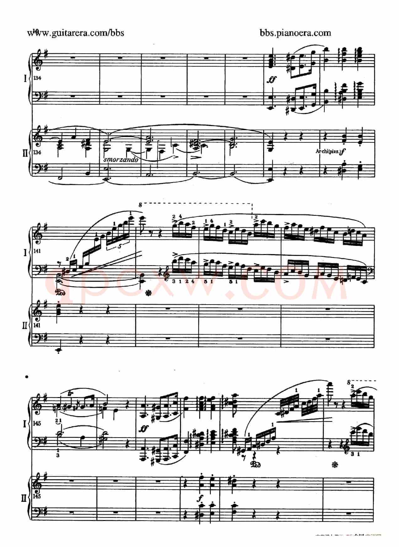 e小调第一钢琴协奏曲 Op.11(双钢琴版·第一乐章)
