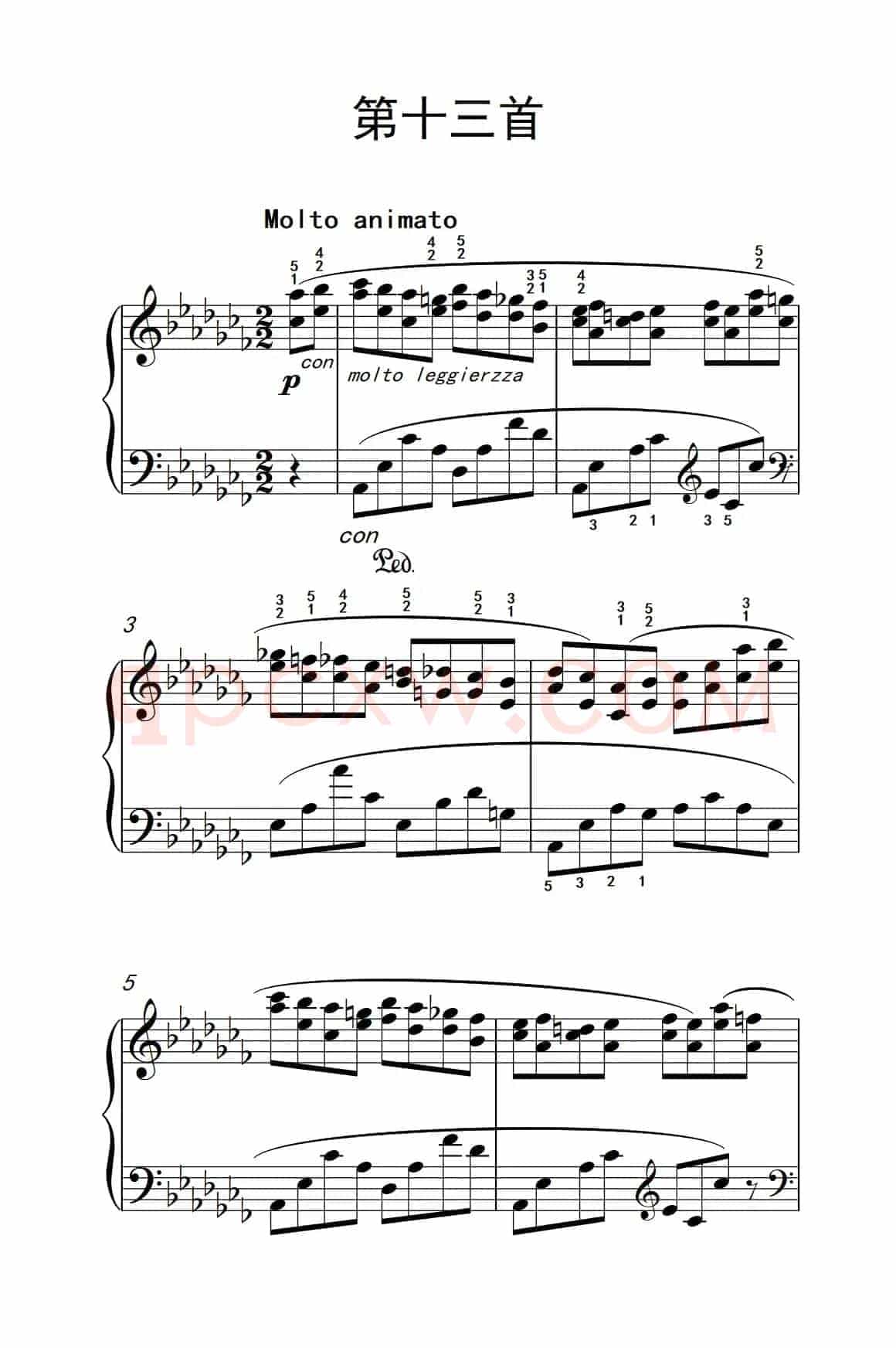 莫什科夫斯基 钢琴练习曲（第十三首）