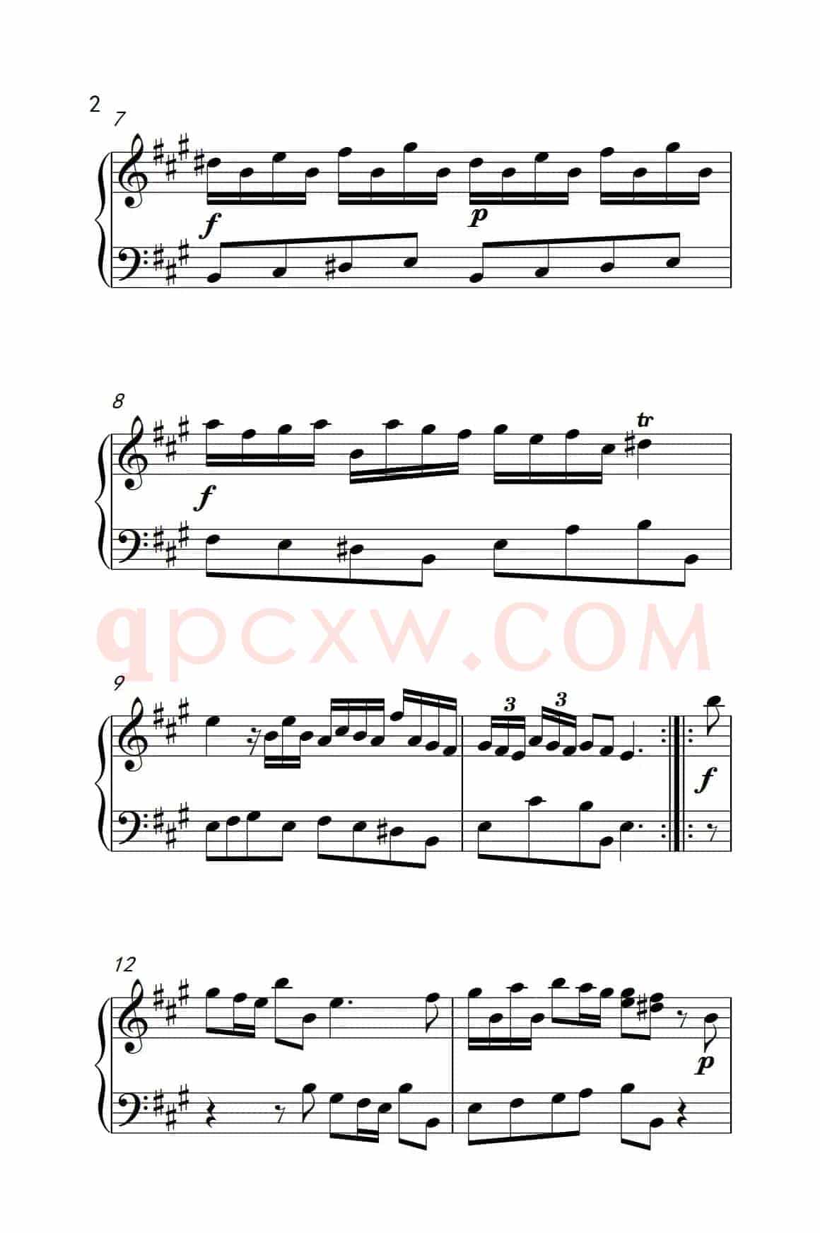 第五级 2.A大调奏鸣曲（中央音乐学院 钢琴（业余）考级教程 4-6级）
