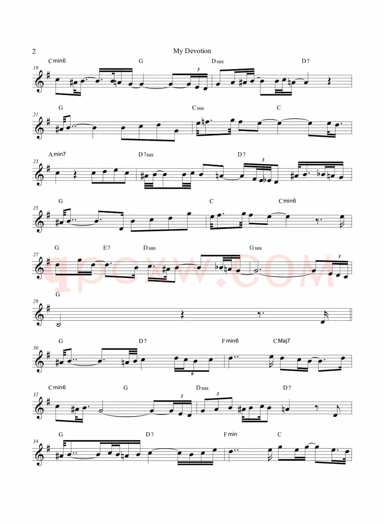 My Devotion(次中音萨克斯)