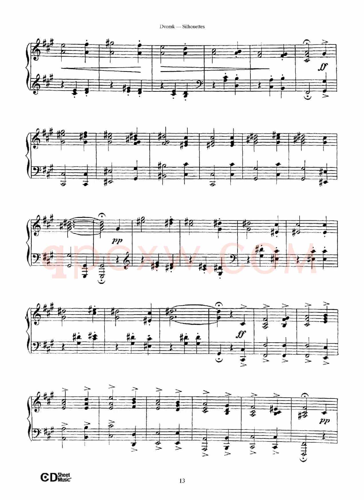 12 Silhouettes Op.8（12首剪影·5）