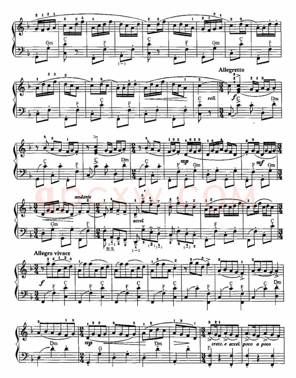 中国民歌手风琴曲集：61、夜深沉