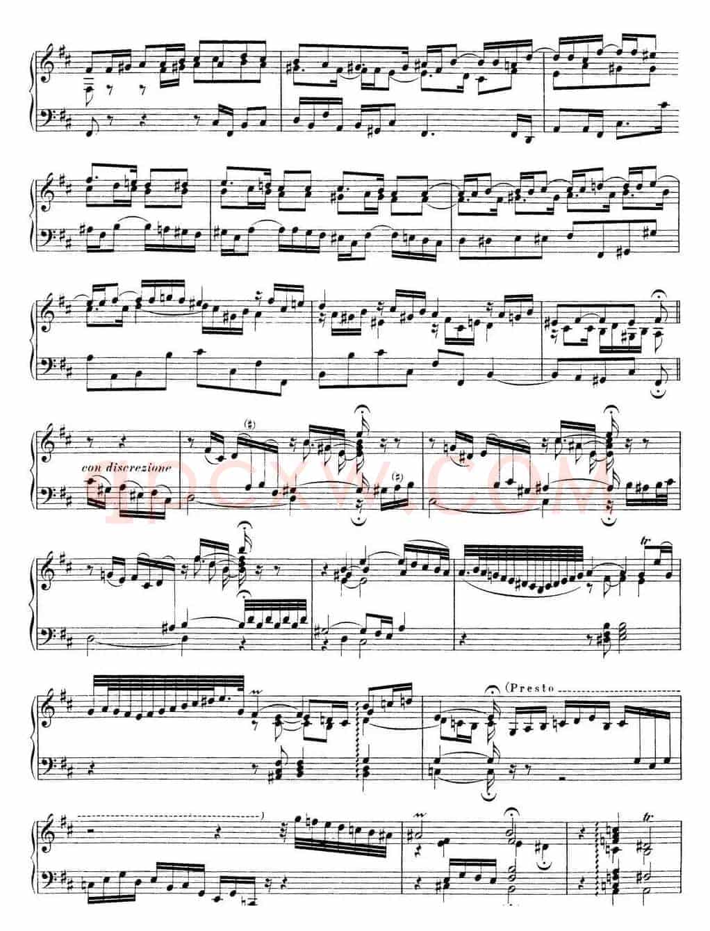 Toccata BWV 912(7首托卡塔·No.3 D大调)