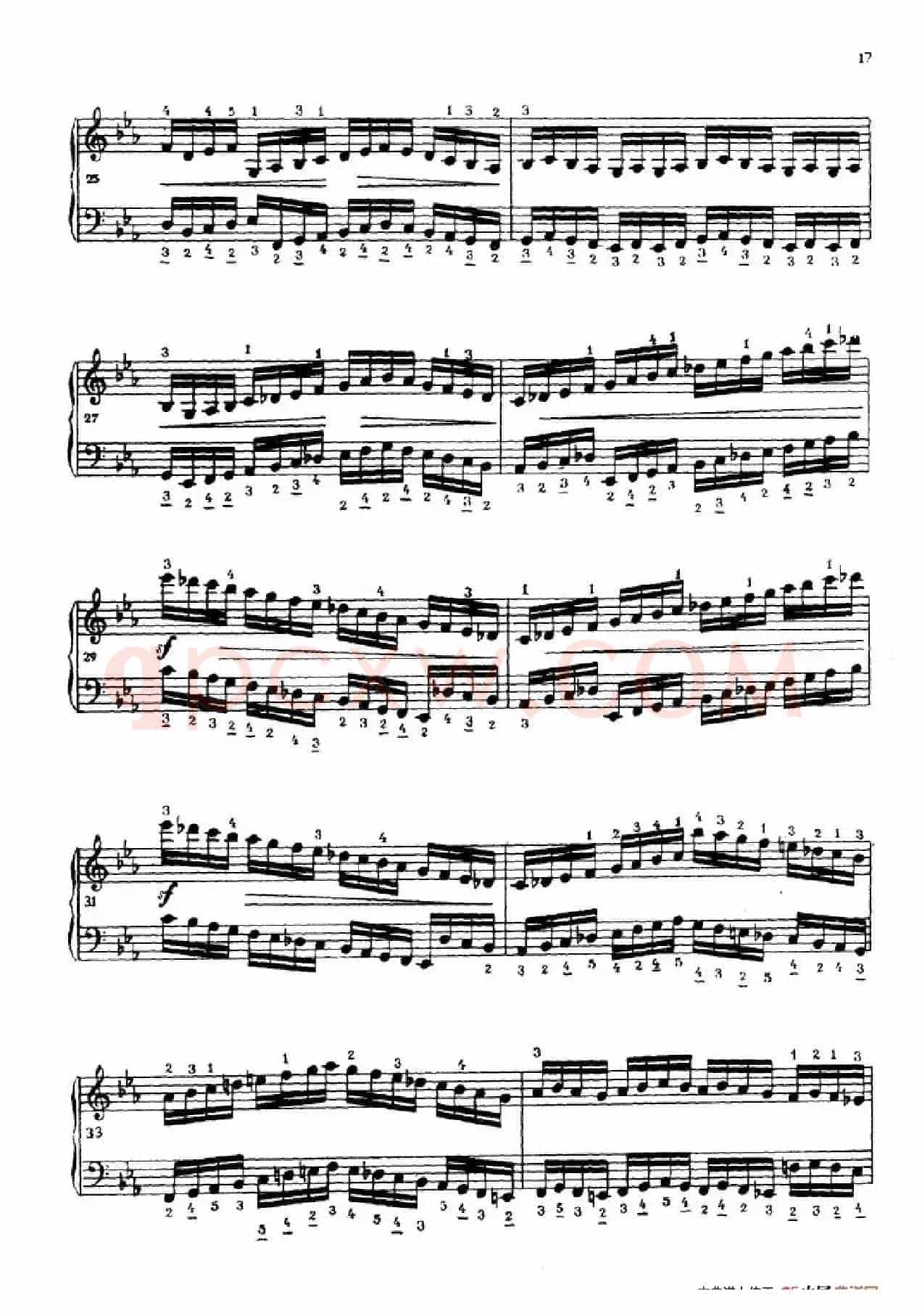 《车尔尼手风琴练习曲集》第Ⅳ册（第3——5首）