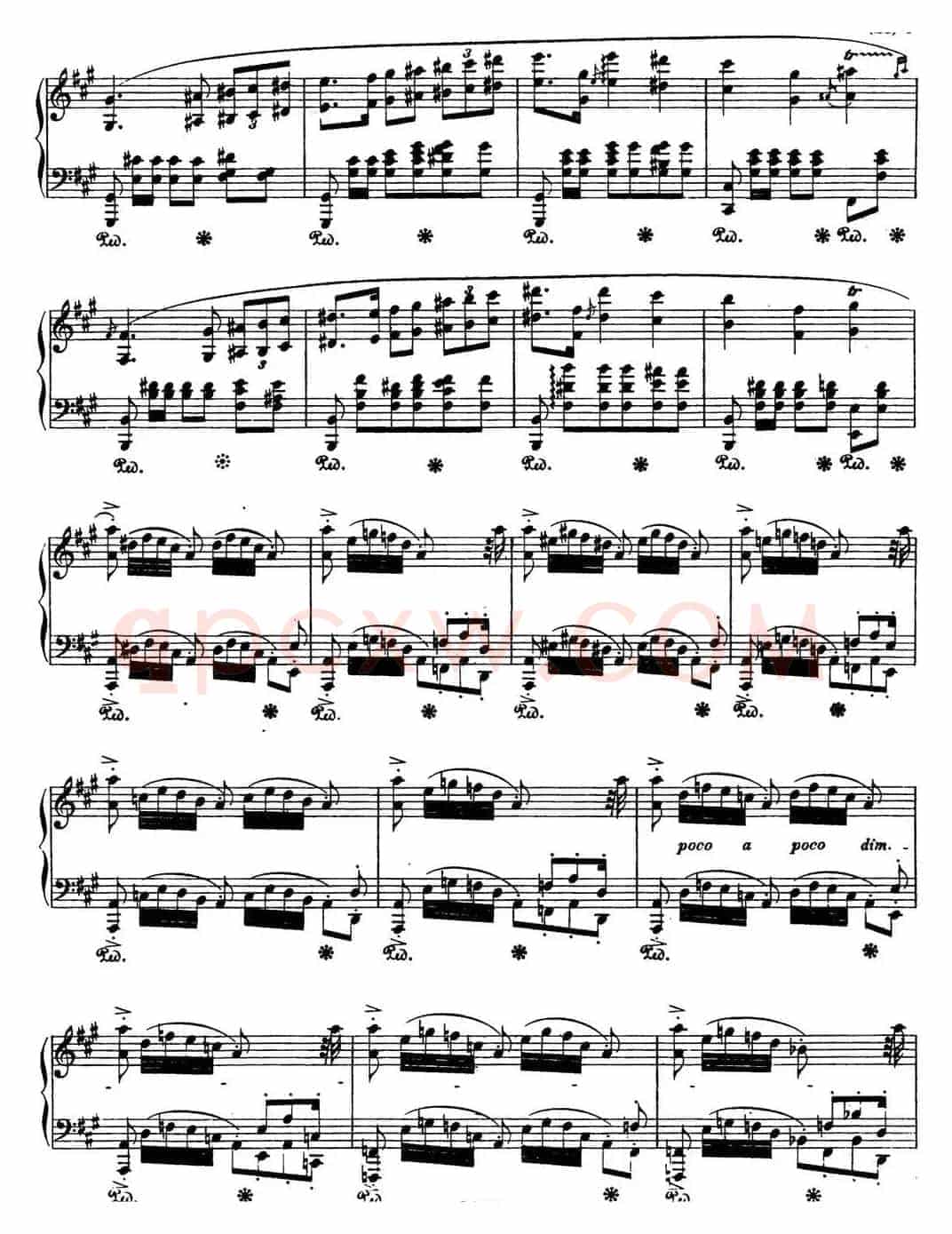 肖邦 波兰舞曲 Op.44 升f小调 Polonaise