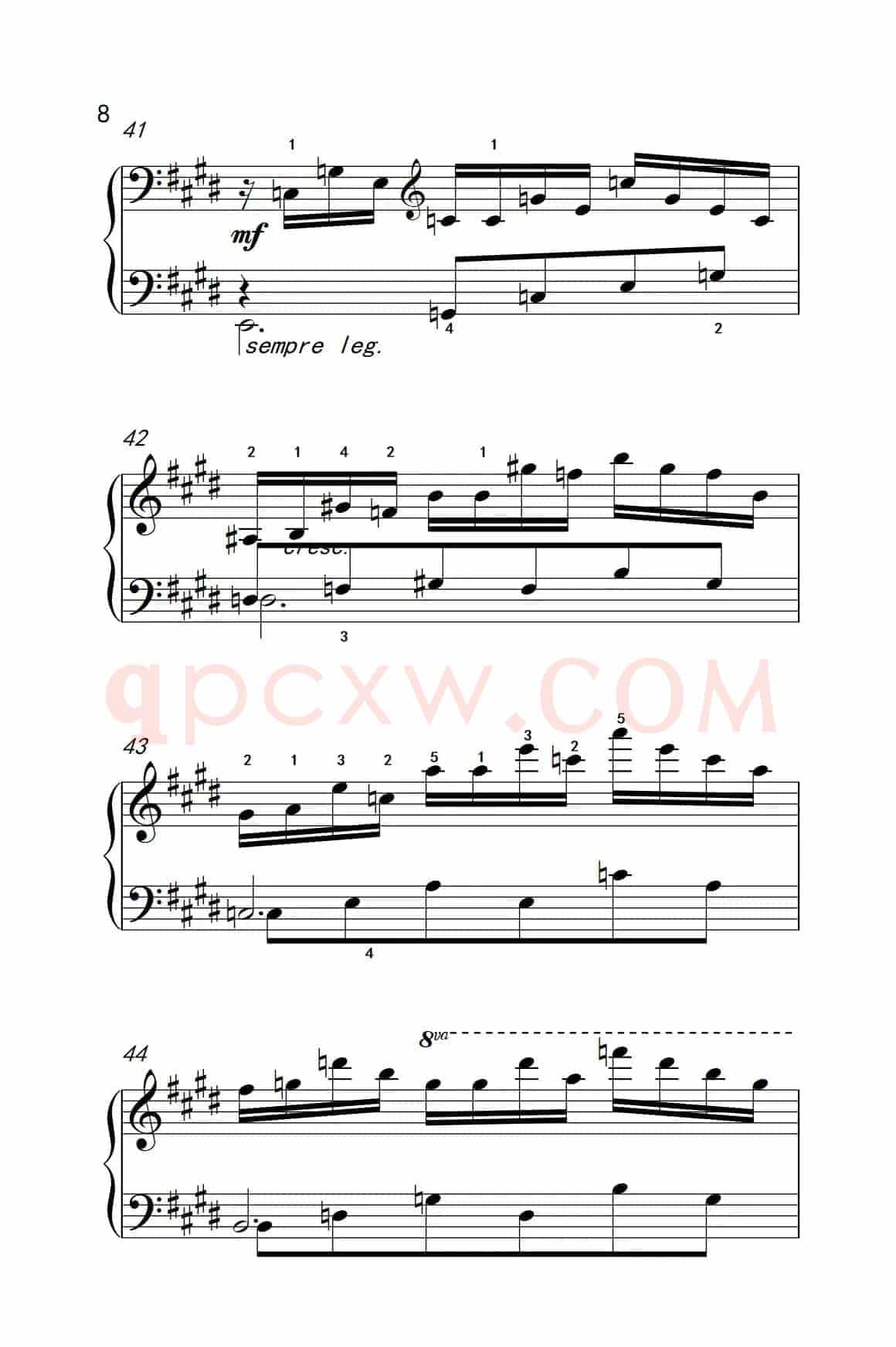 莫什科夫斯基 钢琴练习曲（第一首）