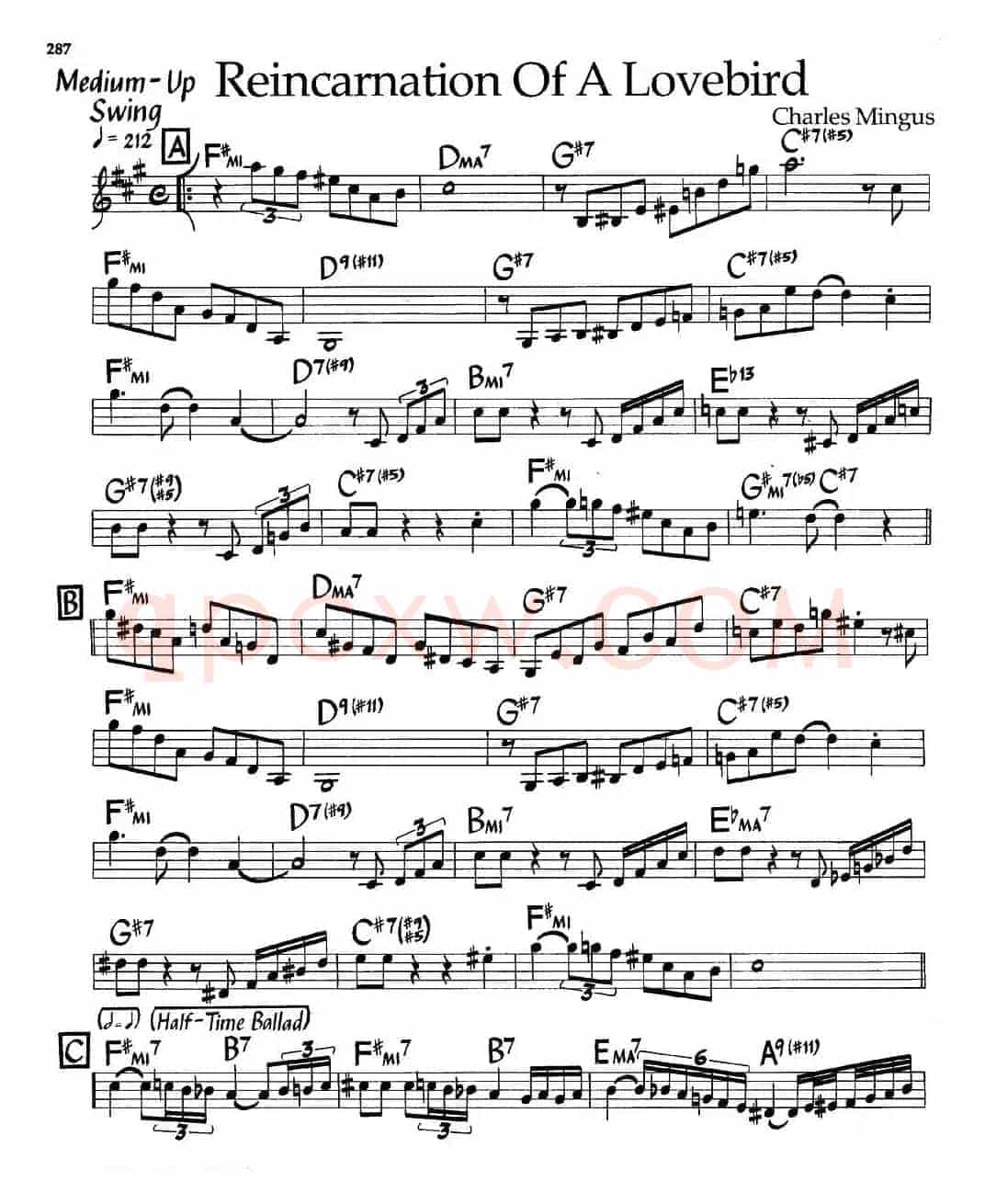 Reincarnation of a Lovebird（爵士钢琴曲）