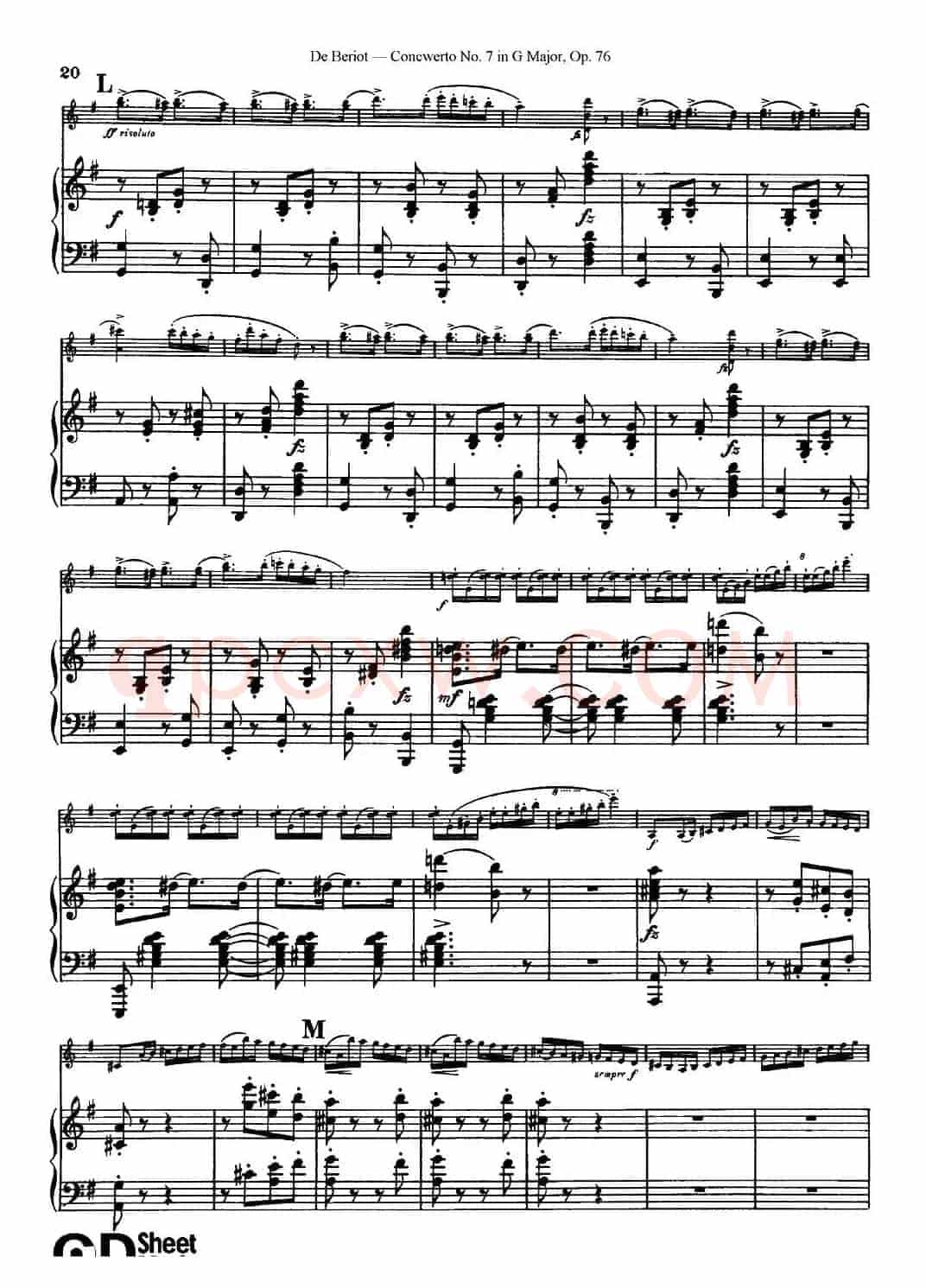 G大调第七协奏曲（Concerto No.7 in G Major）Op.76（小提琴+钢琴伴奏）