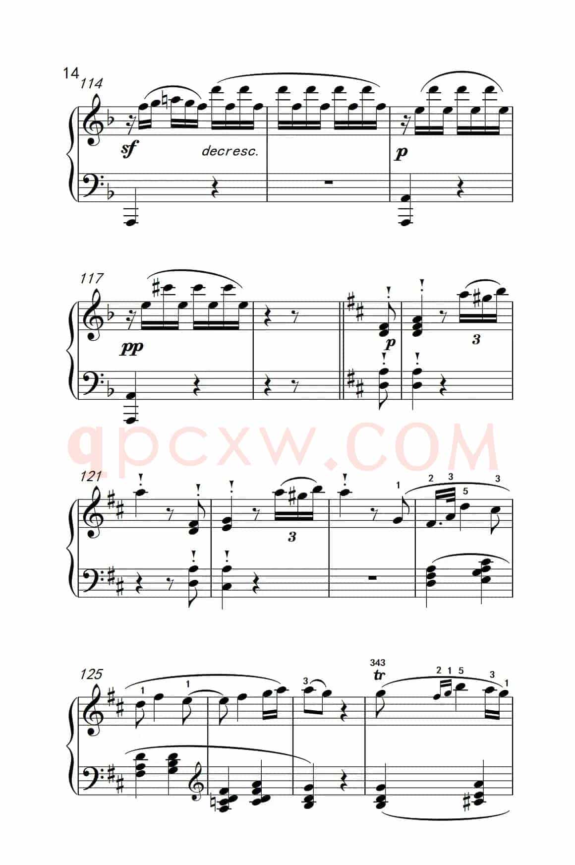 奏鸣曲 Opus 10 Nr.2 第一乐章（贝多芬奏鸣曲集 2）