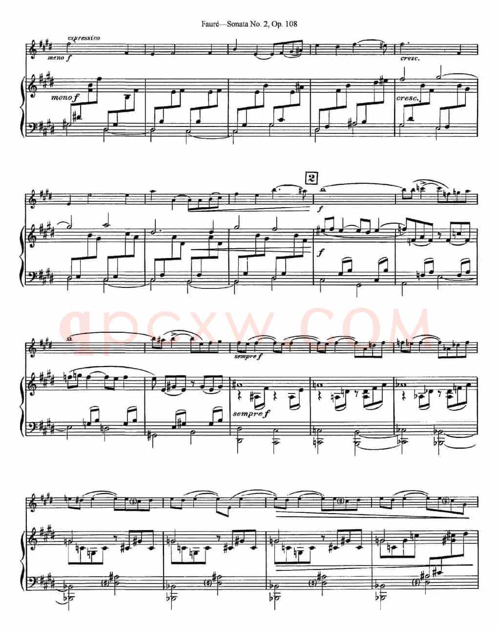 Violin Sonata No.2 Op.108（小提琴+钢琴伴奏）