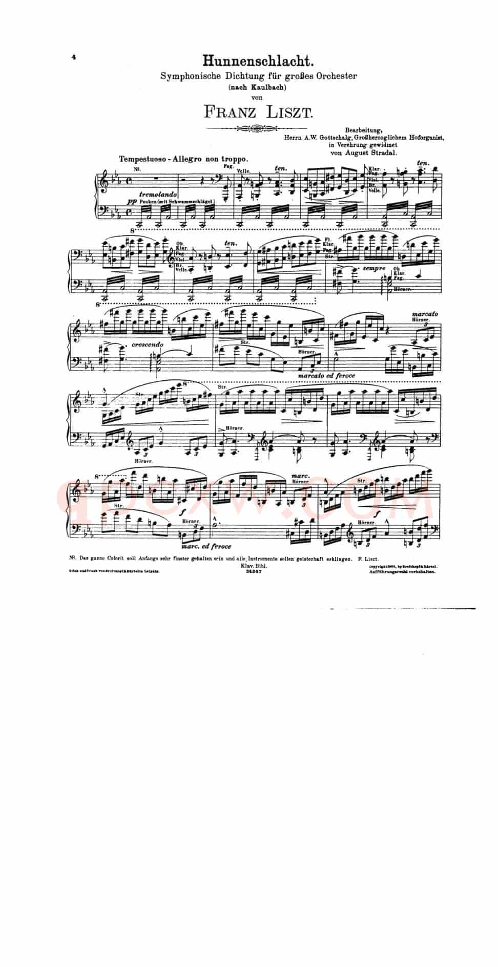 Die Hunnenschlacht S·105 - Solo Piano(匈奴之战·钢琴独奏版)