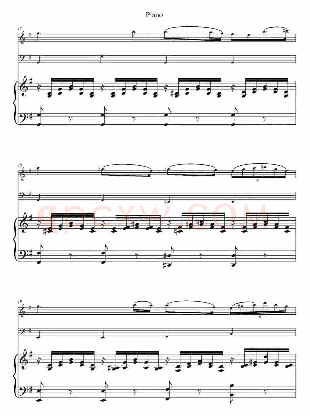 Ave Maria（小提琴+大提琴+钢琴伴奏、E.Schubert作曲版）