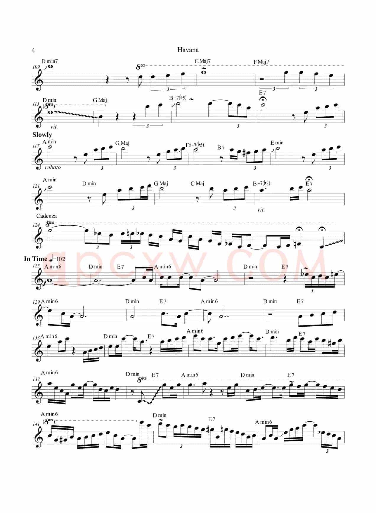 Havana（中音萨克斯）