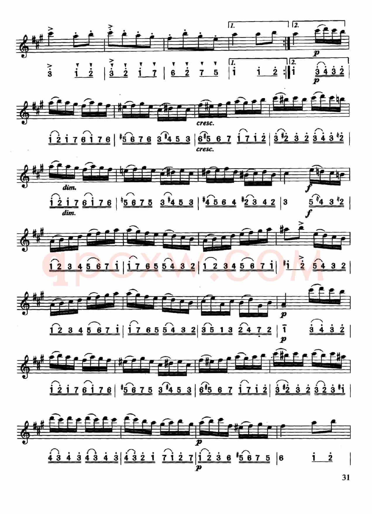 土耳其进行曲（莫扎特作曲版、线简谱对照版）