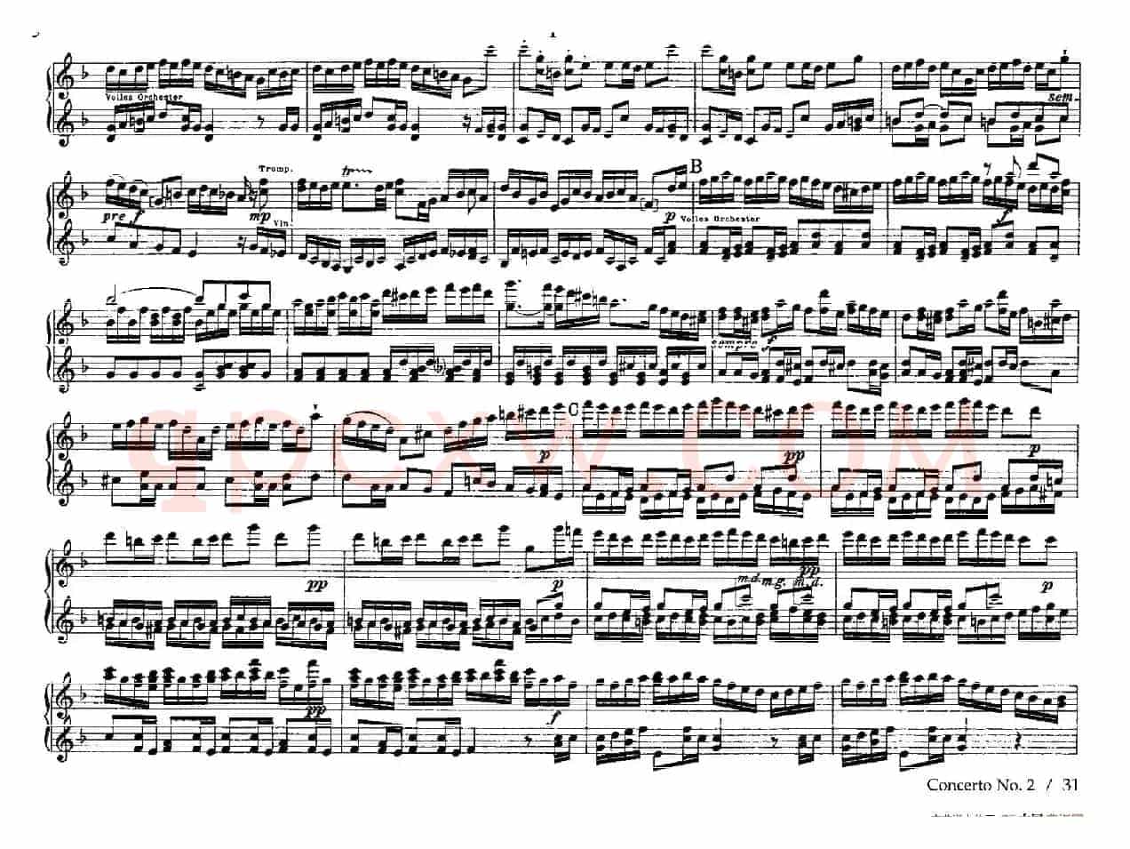 Brandenburg Concerto No.2 in F Major BWV.1047(F大调第二勃兰登堡协奏曲·四手联弹版)
