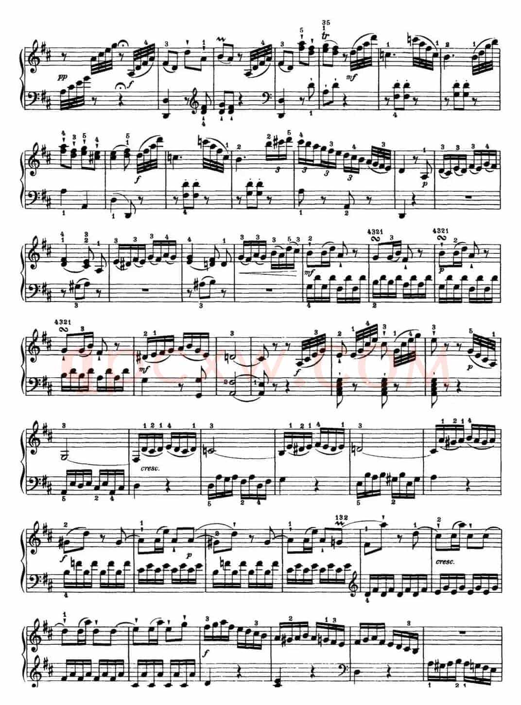 海顿 钢琴奏鸣曲 Hob XVI 33 in D major
