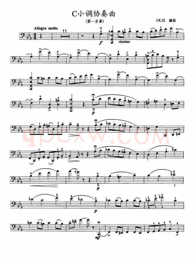 C小調协奏曲（第一乐章）