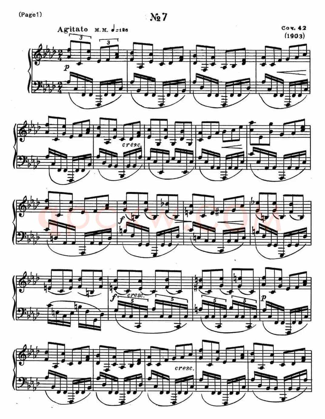 斯克里亚宾8首钢琴练习曲 Op42(No.7 Alexander Scriabin Etudes)