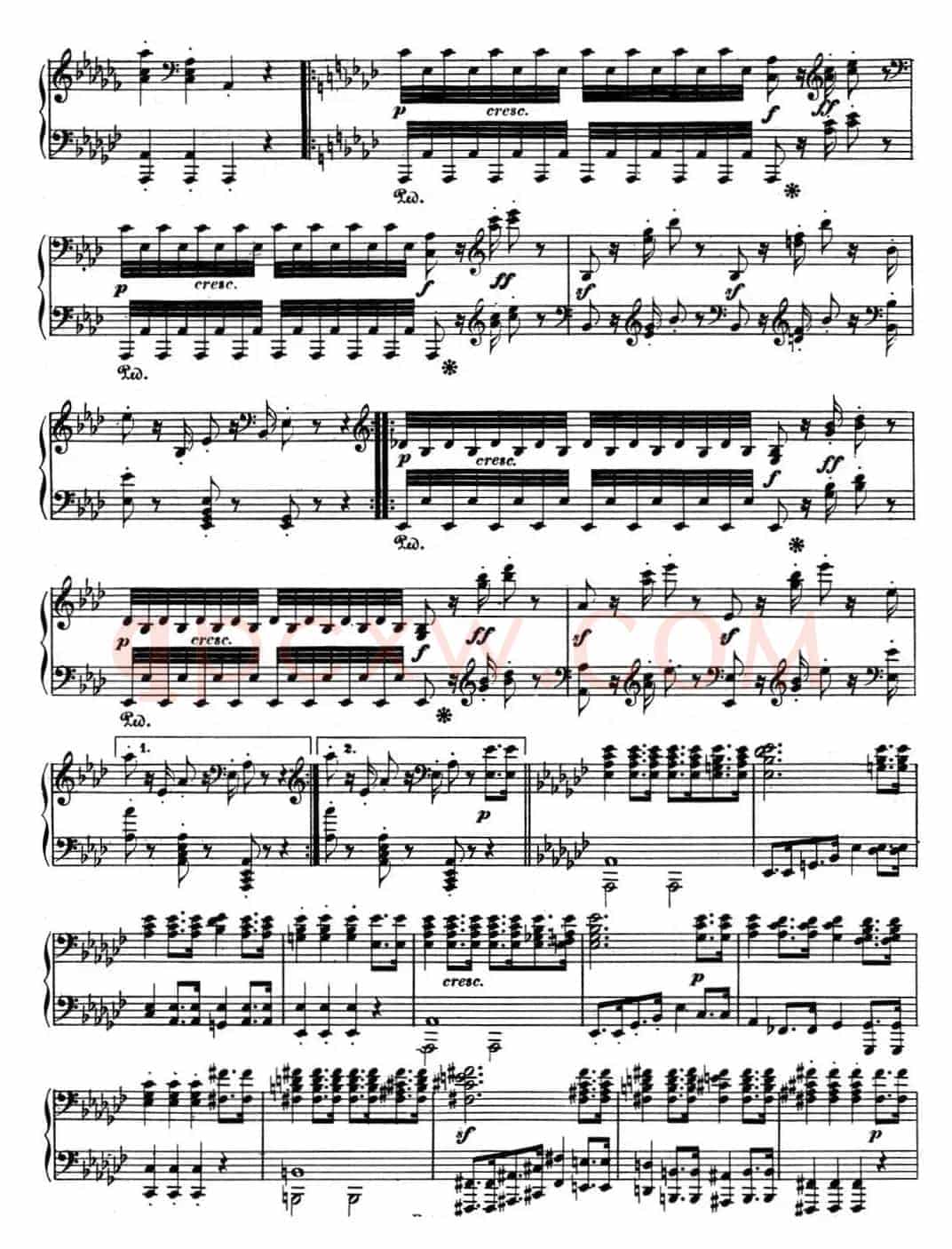 贝多芬钢琴奏鸣曲12 葬礼进行曲 降A大调 Op.26 A-flat major