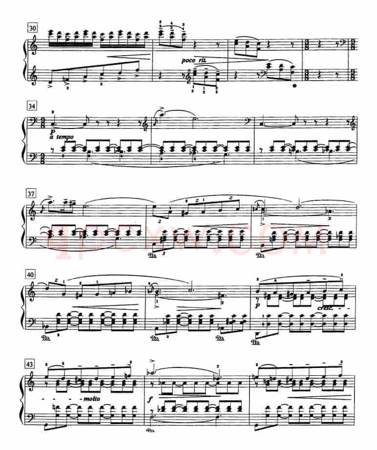钢琴教程第八级 中外乐曲（夜曲 Op.54 No.4）