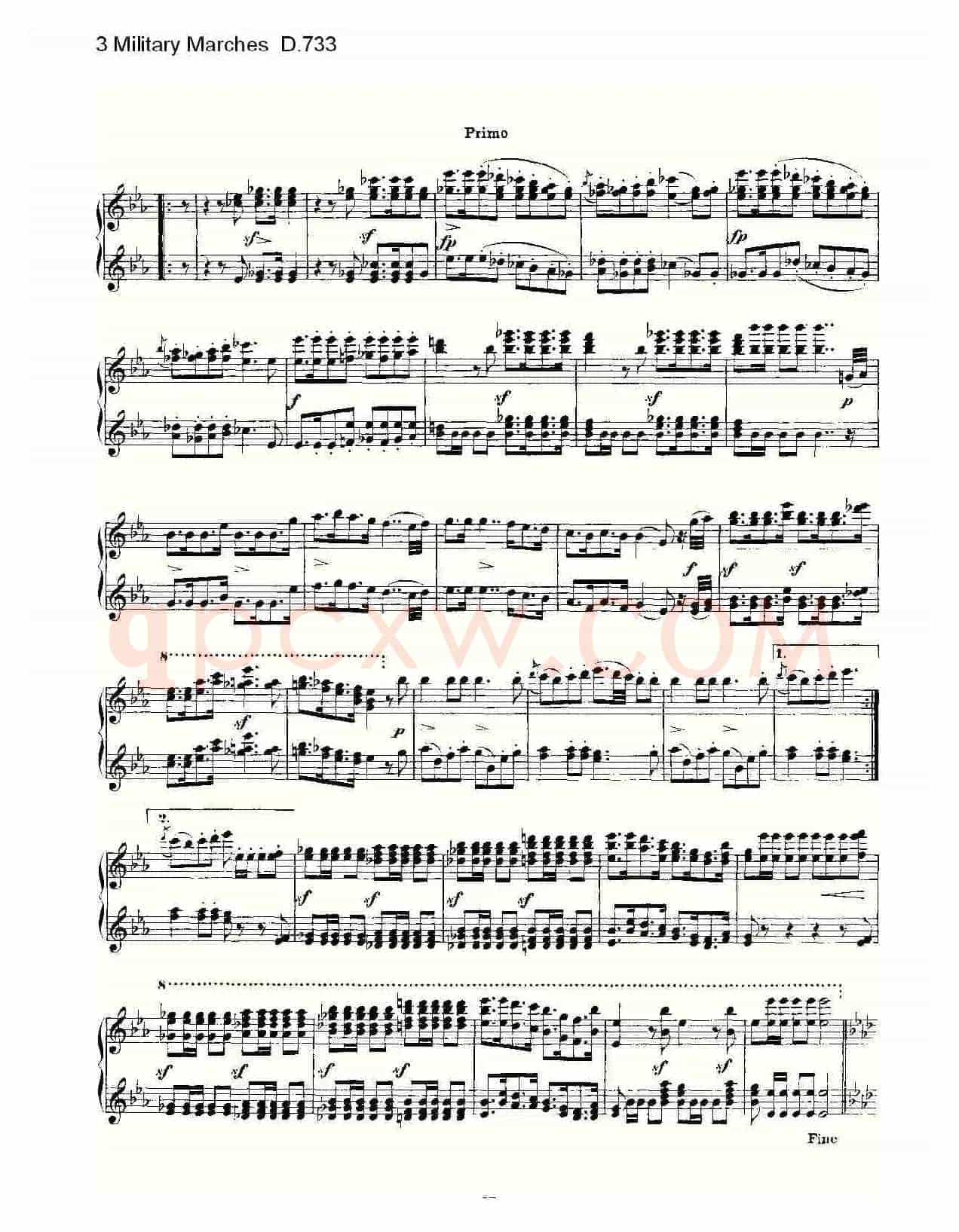 3 Military Marches D.733(3 士兵进行曲 D.733)