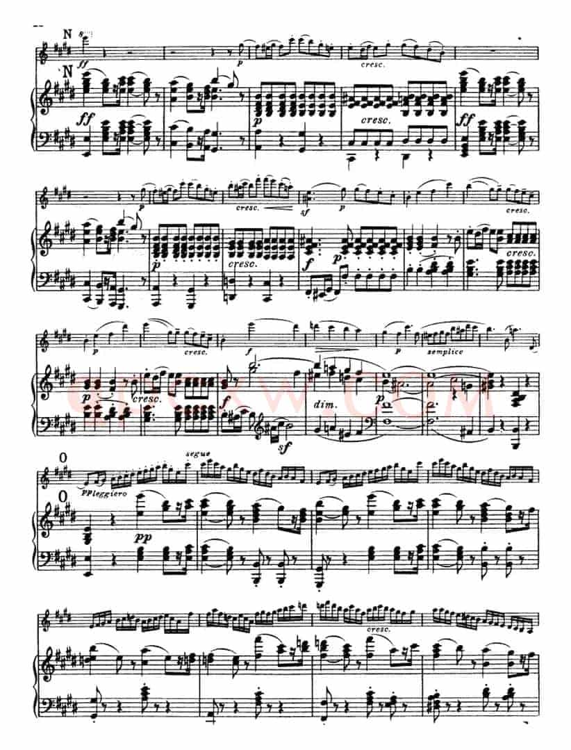 E小调协奏曲（Op.64）（小提琴+钢琴）