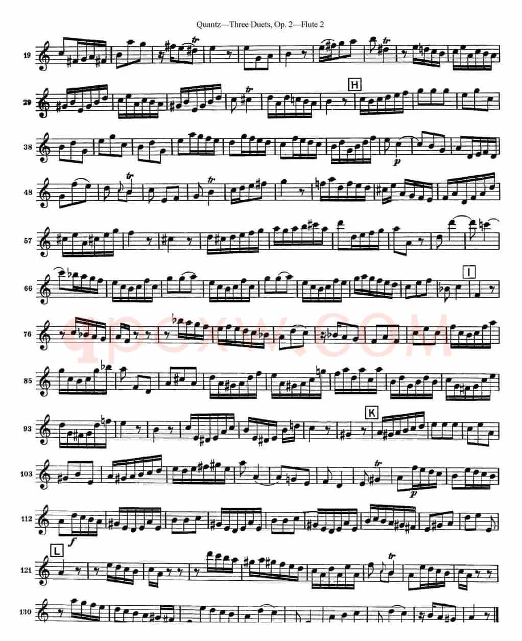 匡茨G大调长笛二重奏Op.2——Flute 2（No.2）