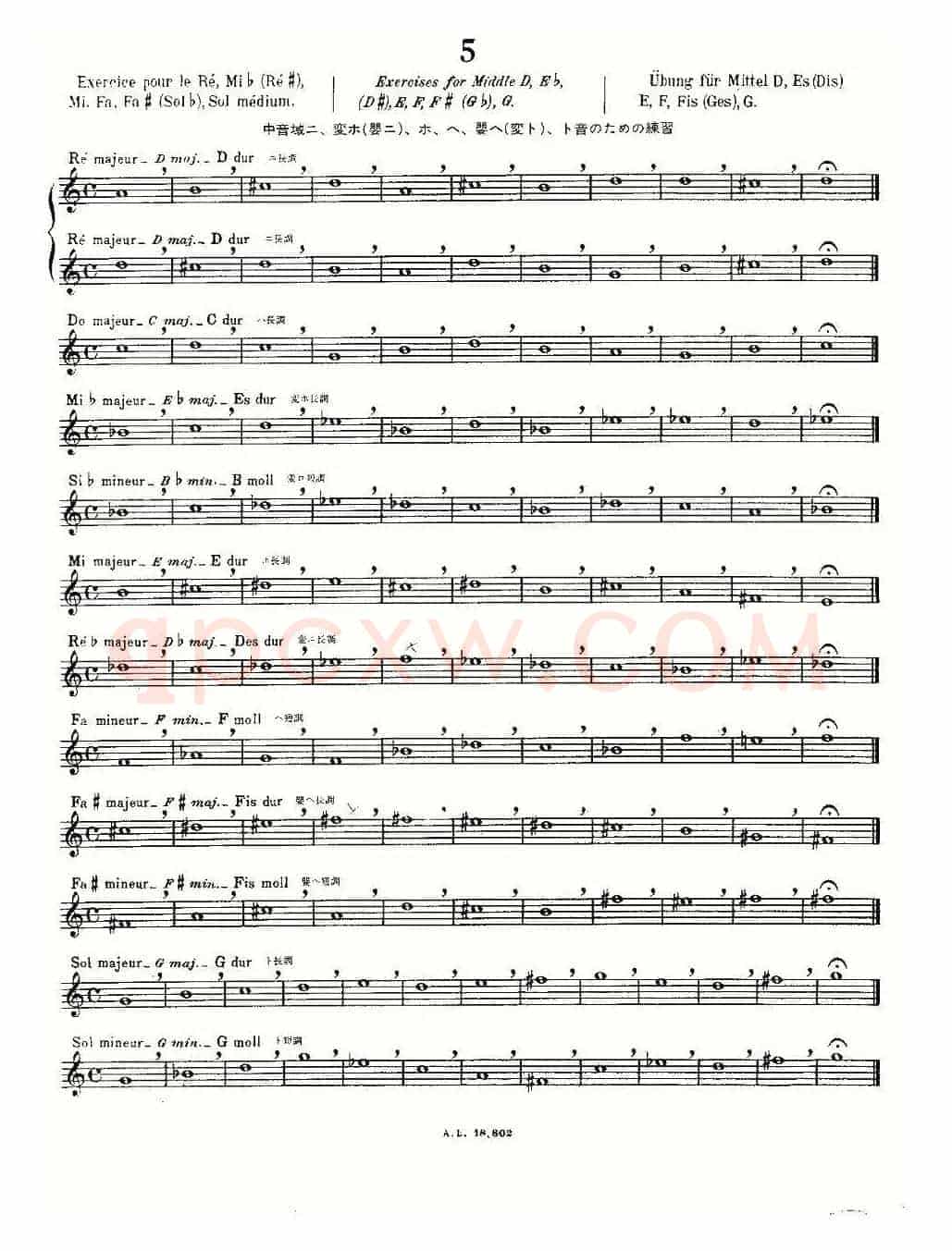 初级练习之5（Alphonse Ludec - Debutant Flutiste）