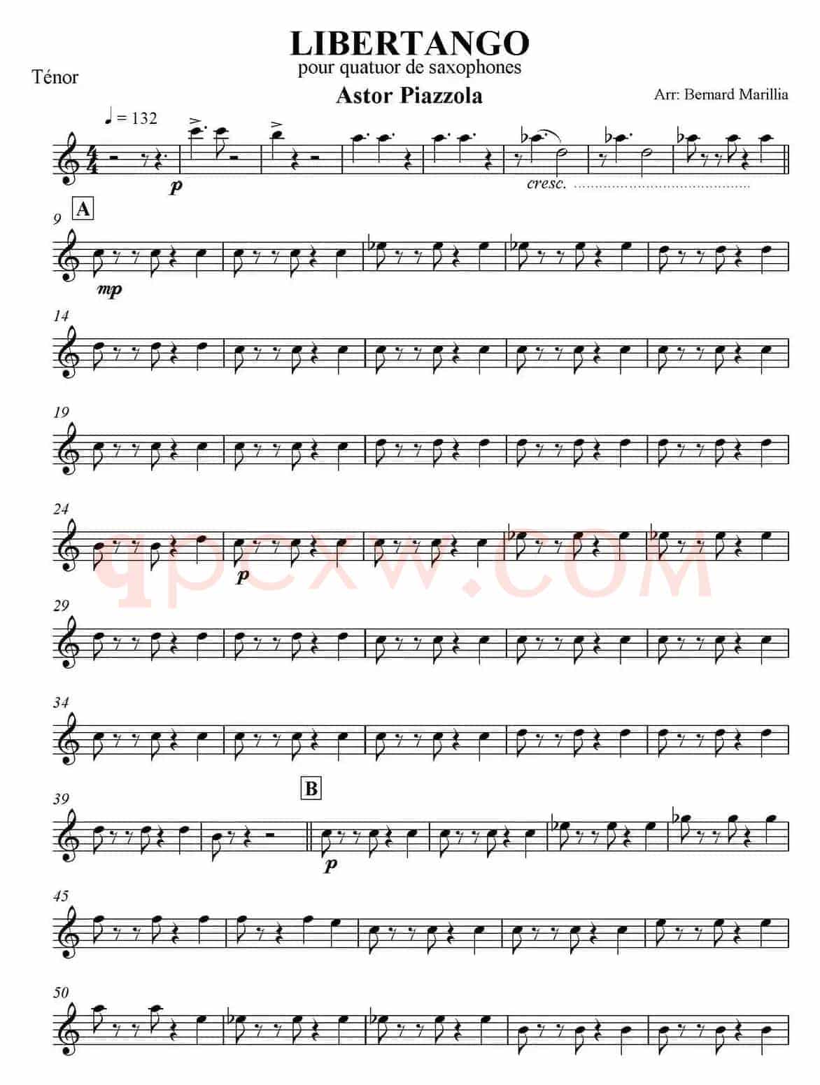 LIBERTANGO（四重奏·次中音萨克斯分谱）
