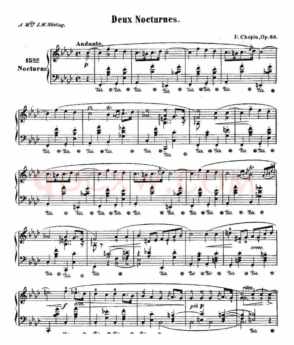 f小调夜曲Op.55－1（Deux  Nocturnes）