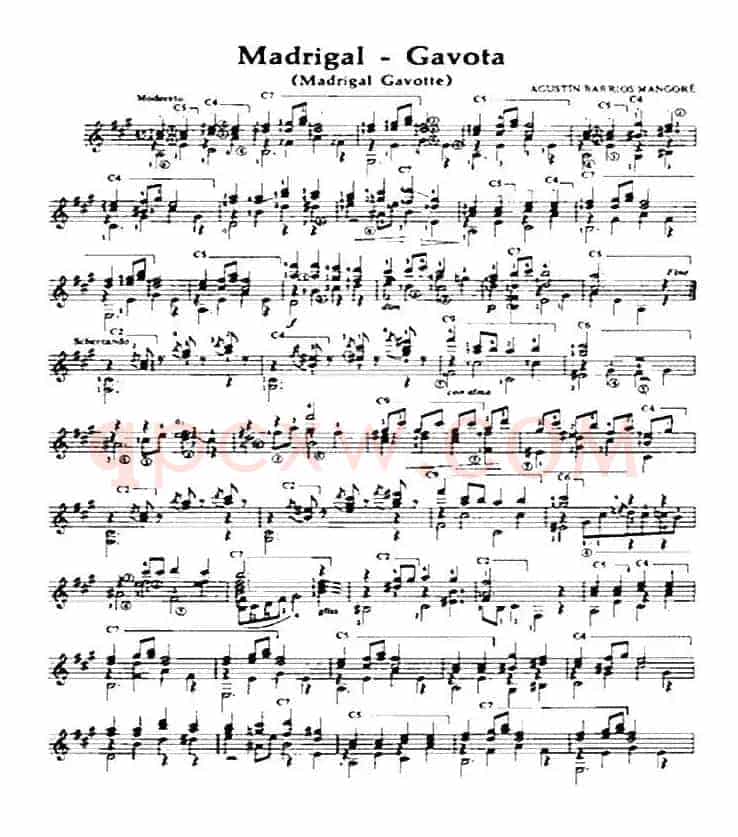 Madrigal - Gavota(古典吉他)