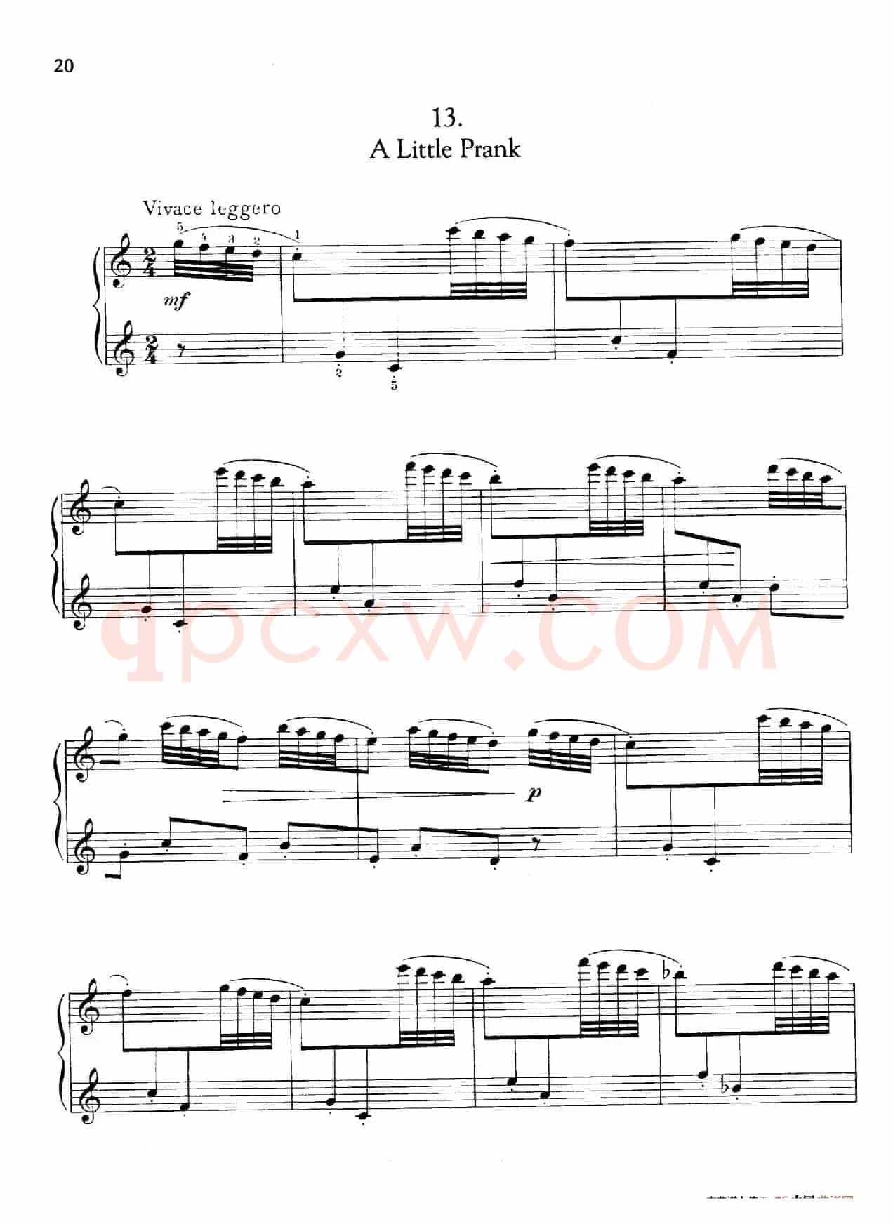 Thirty Pieces For Children Op.27(30首儿童钢琴曲 11—15)