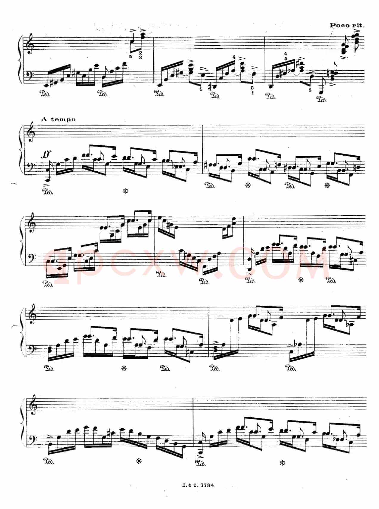 12 Etudes For The Left Hand Op.92 No.1(12首为左手而作的钢琴练习曲)