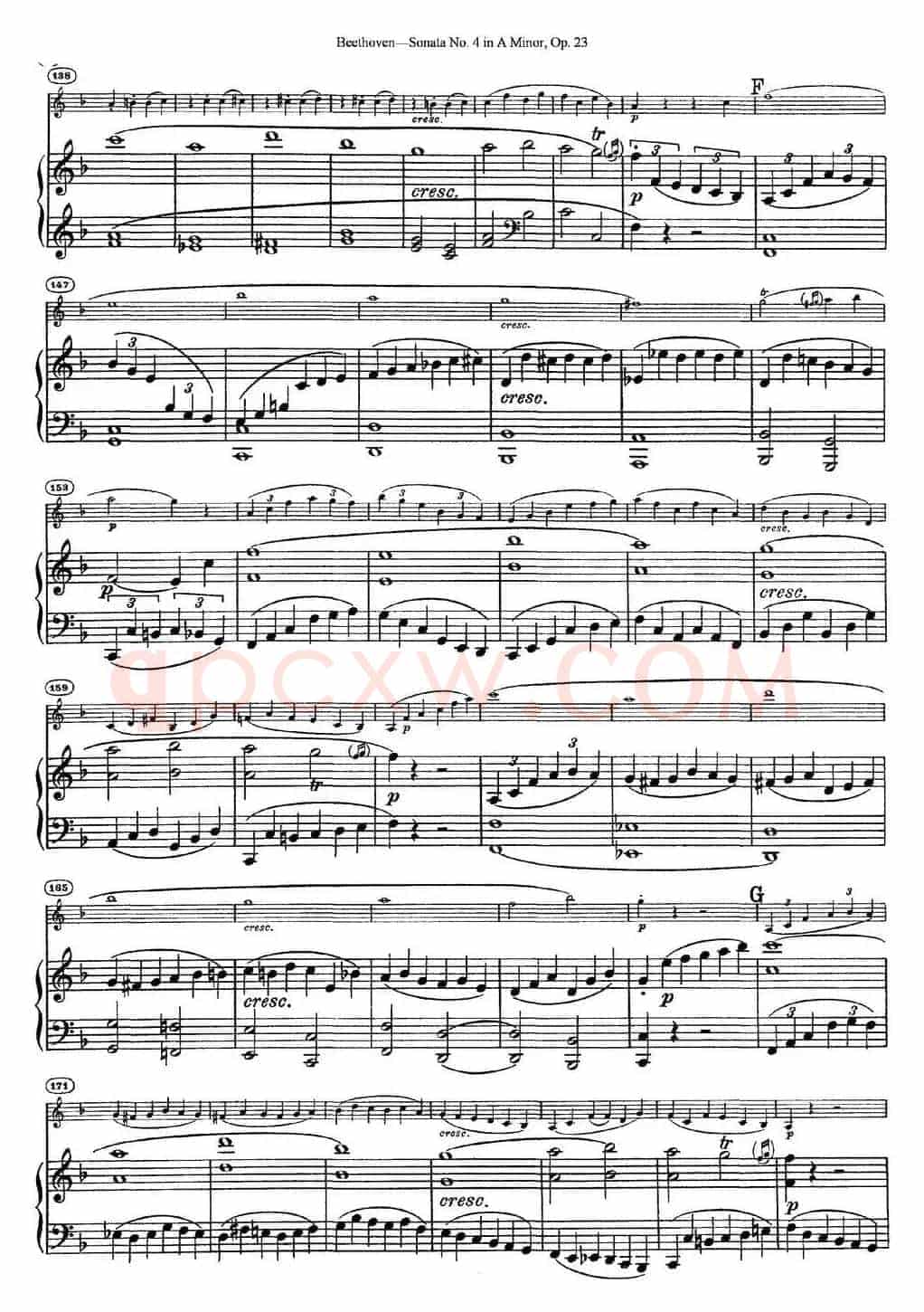 Violin Sonata No.4 in A Minor Op.23（小提琴+钢琴伴奏）