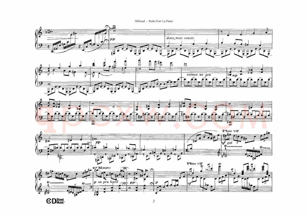 Suite Pour Le Piano Op.8（钢琴组曲·Ⅰ）