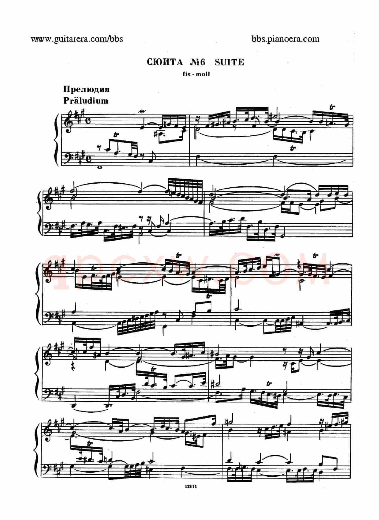 Suite No.6 in f-sharp Minor HWV 431(升f小调第六组曲)
