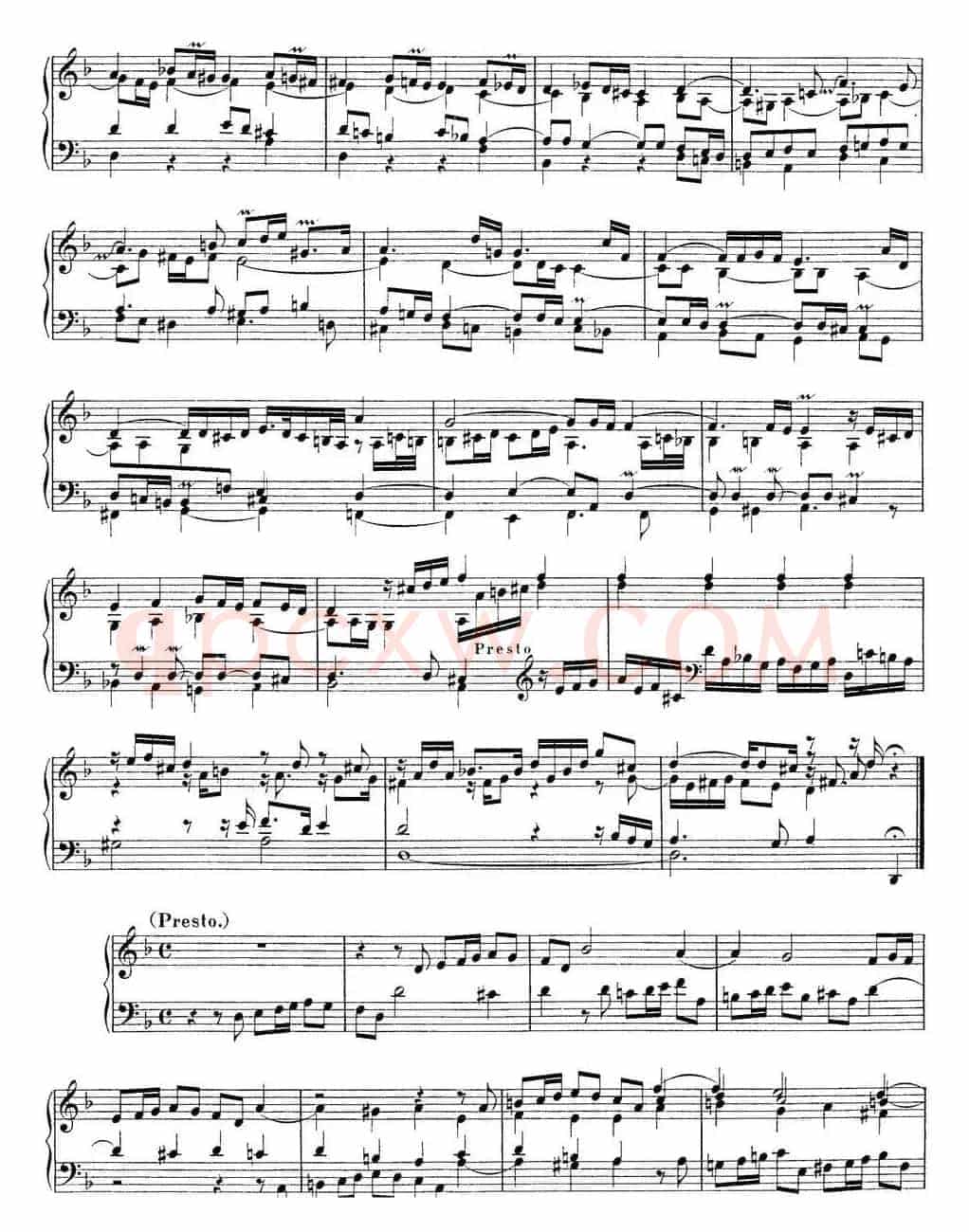 Toccata Minor BWV 913(7首托卡塔·No.4 d小调)