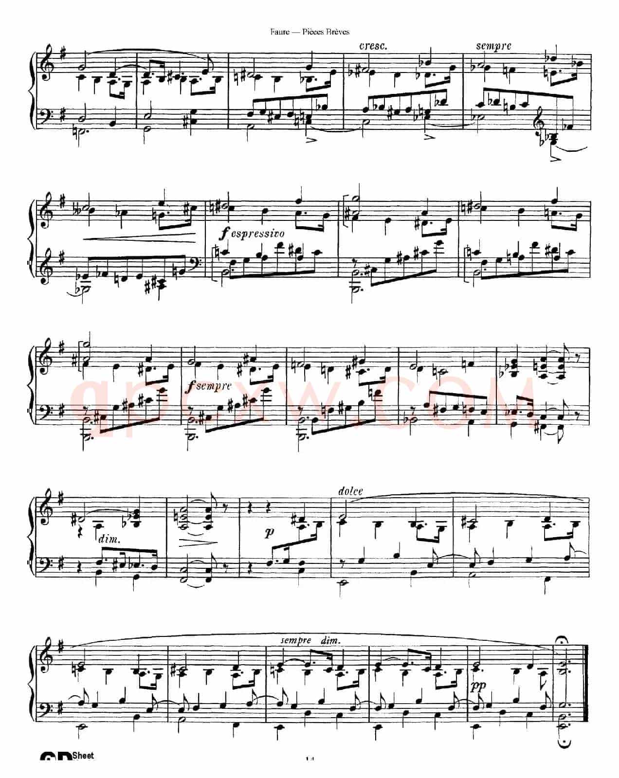 Pieces Breves Op.84（Ⅳ）