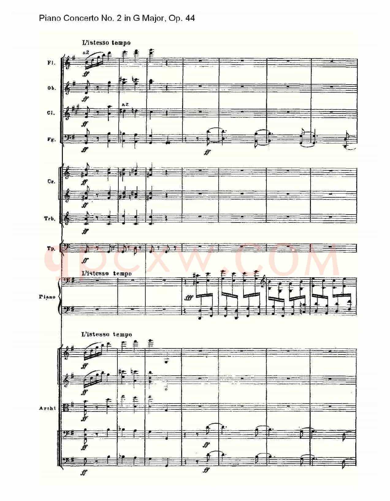 G大调第二钢琴协奏曲, Op.44第三乐章（二）