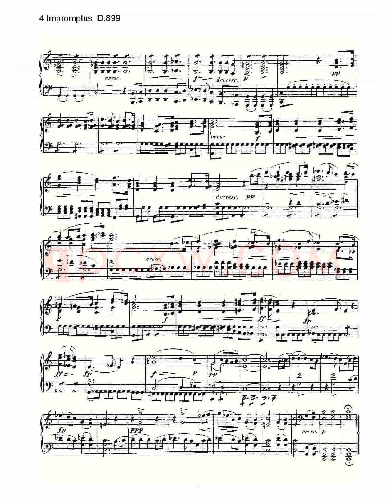 4 Impromptus D.899(4人即兴演奏 D.899)
